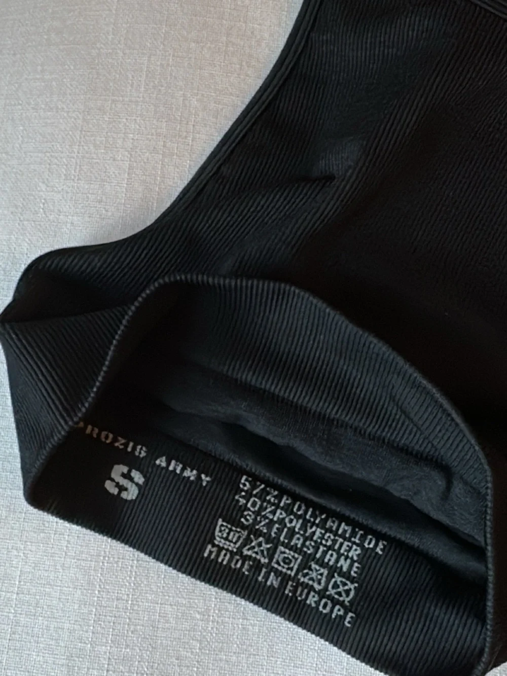 Prozis Black Ribbed Racerback Crop - Picture 4 of 4